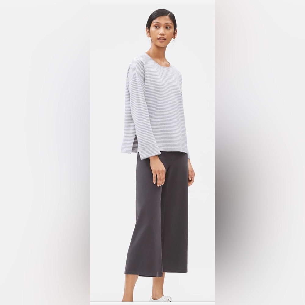 🆕 EILEEN FISHER Organic Cotton Silk Box-Top. Size Large. NWT